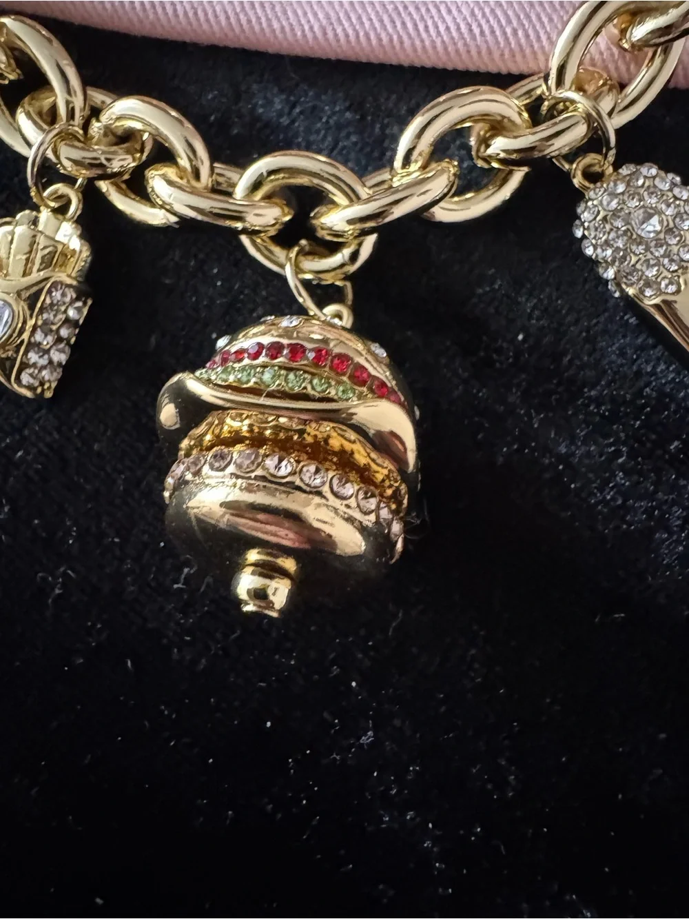 kate spade New York Gold Tone Fast food charm Bracelet - Gold tone